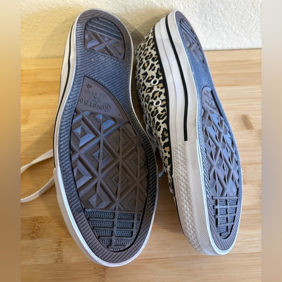 NWOB Converse Street All Star Low Leopard Cheetah Animal Print  Sneakers 7.5 - Picture 10 of 11